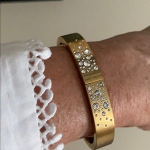 Michael Kors Gold & Rhinestone Bangle Bracelet